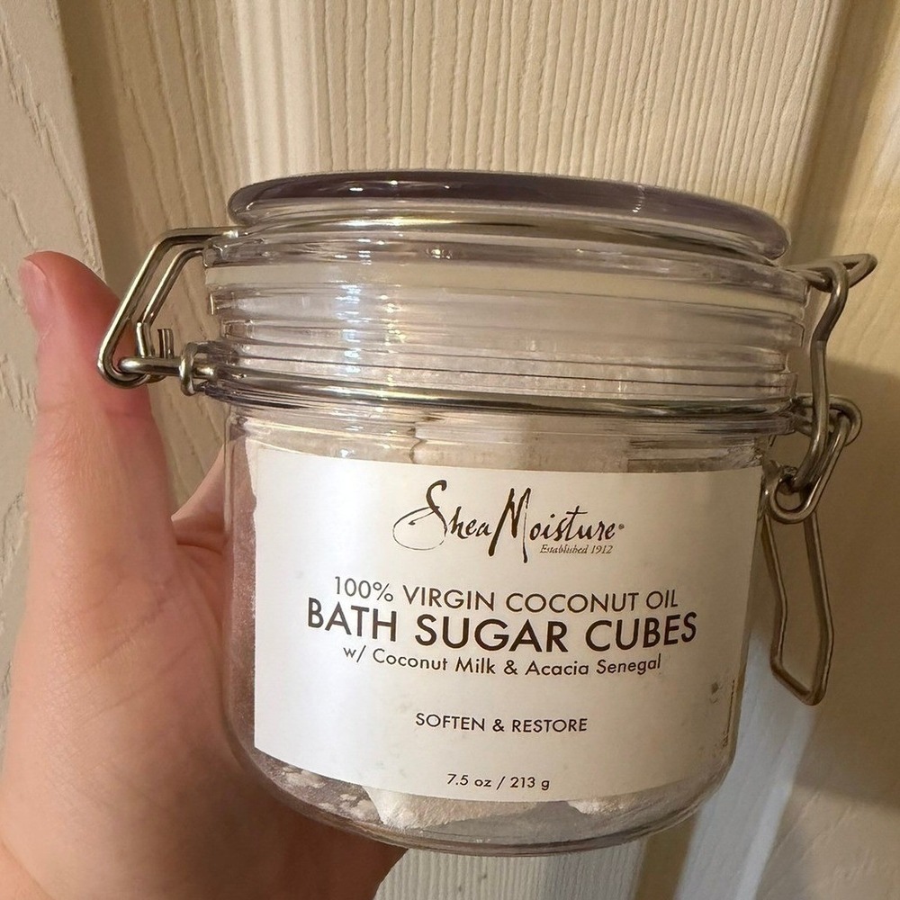 Shea Moisture NEW 100% Virgin Coconut Oil Bath Sugar Cubes 7.5oz